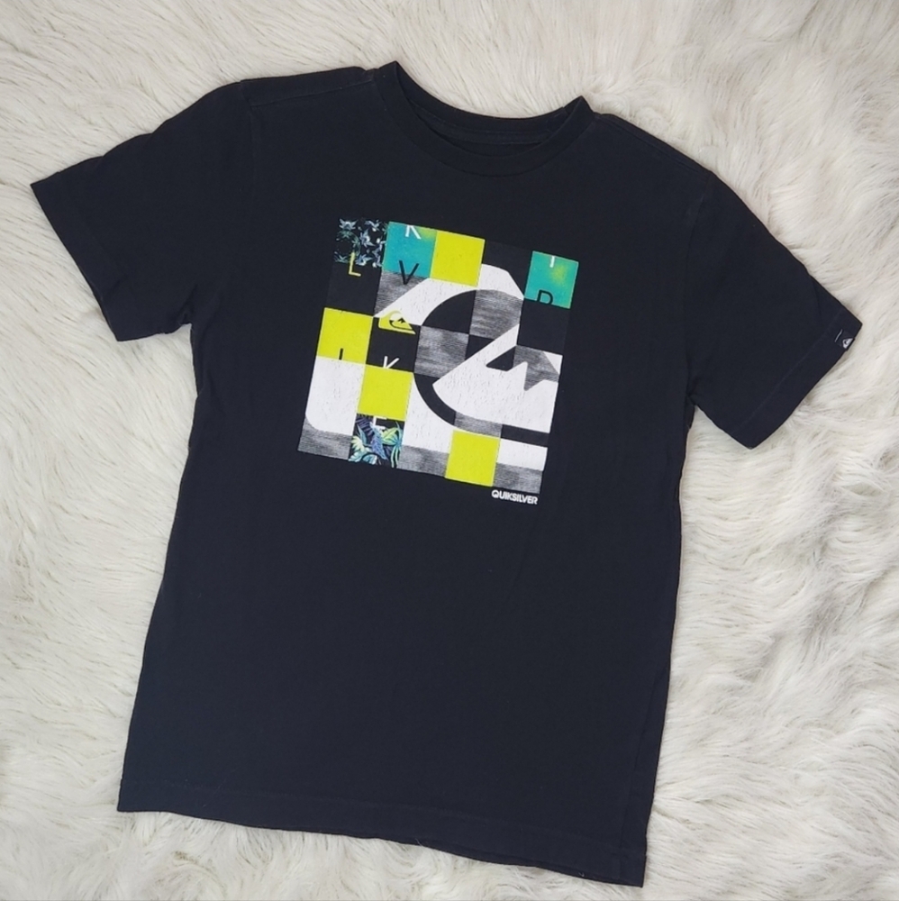 Boys- Quicksilver Black Tee Shirt (size Medium)